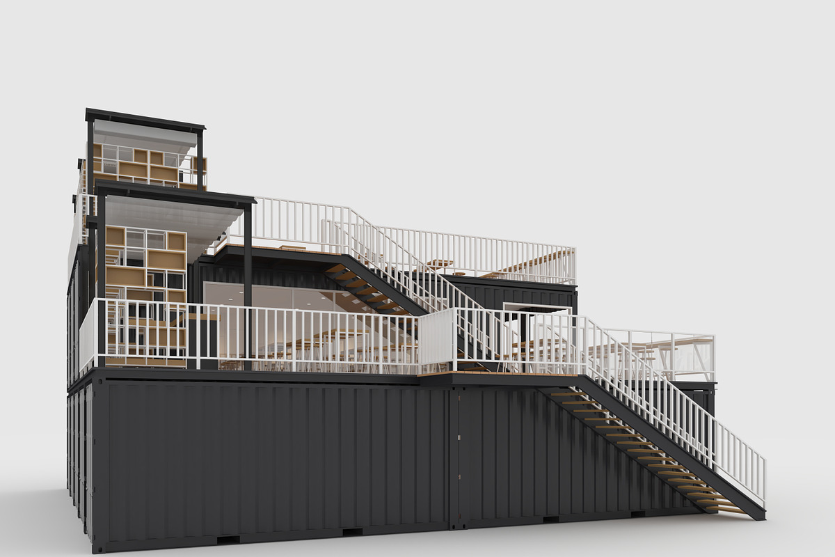 3D Model Container Cafe 9, an Architecture 3D Model by SR 3D Visual (Photo 8 of 23)