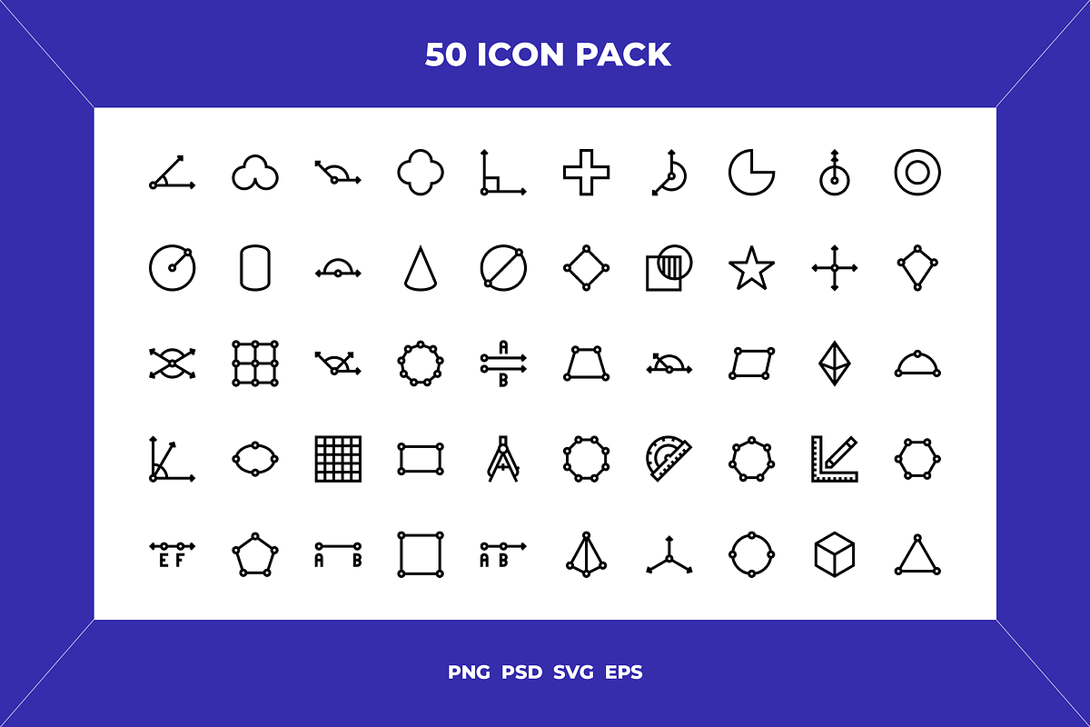 Geometry icons, an Outline Icon by Wencory (Photo 1 of 2)