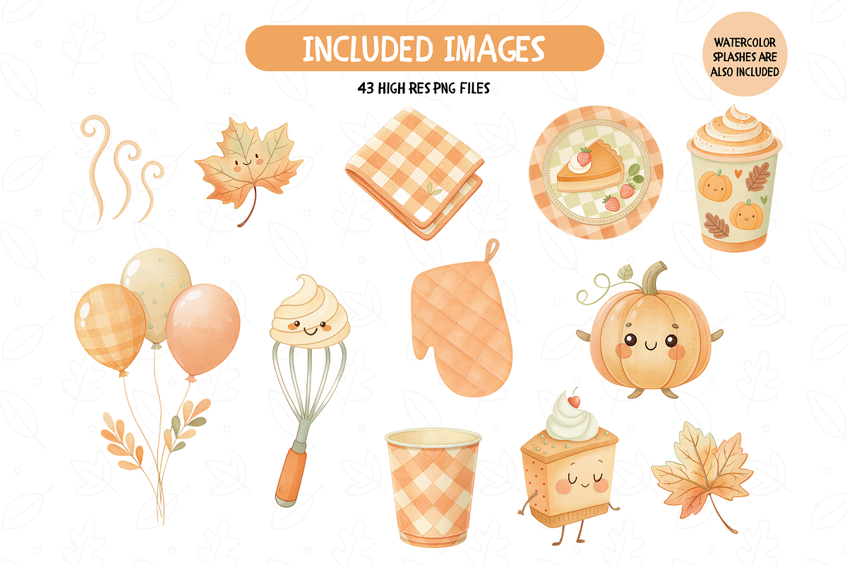 Autumn Watercolor Baking Clipart, an Illustration by TatiMockup (Photo 4 of 6)