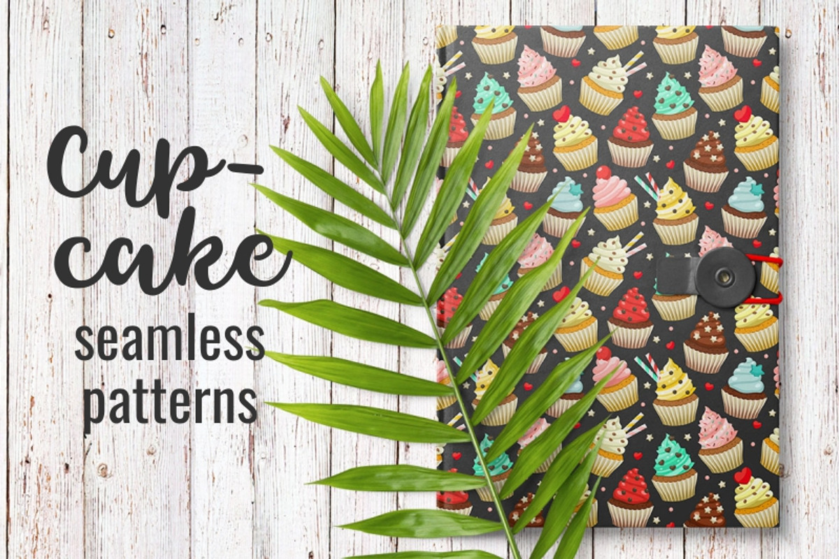 Cupcakes set & patterns, a Pattern Graphic by Primula`s shop (Photo 6 of 7)