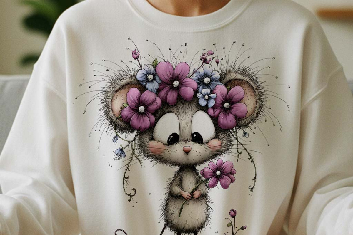Whimsical Animals Floral Clipart, a Graphic by one-touch (Photo 2 of 18)