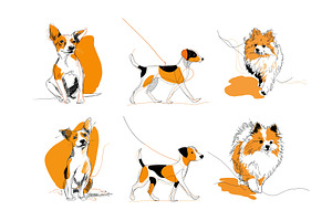Pets cartoon vector concept. Dogs, an Animal Illustration by Onyx