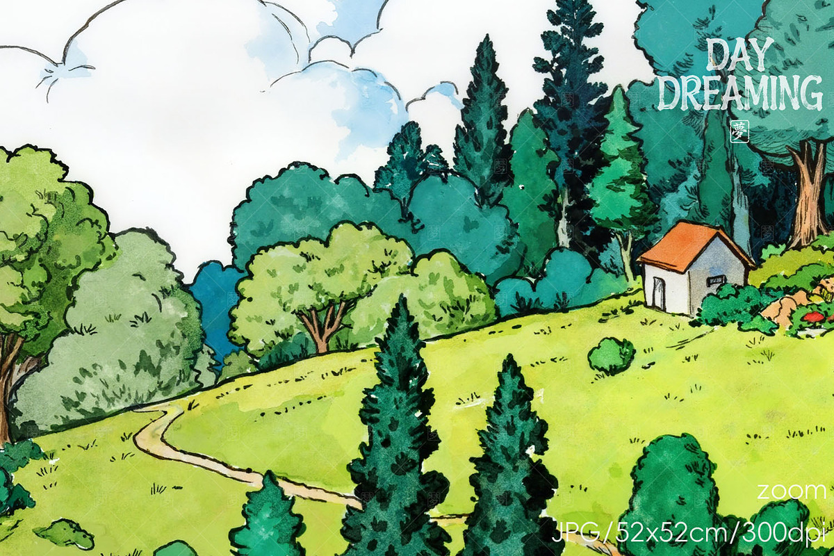Ghibli Style Village, a Decorative Illustration by yahu88studio (Photo 3 of 3)