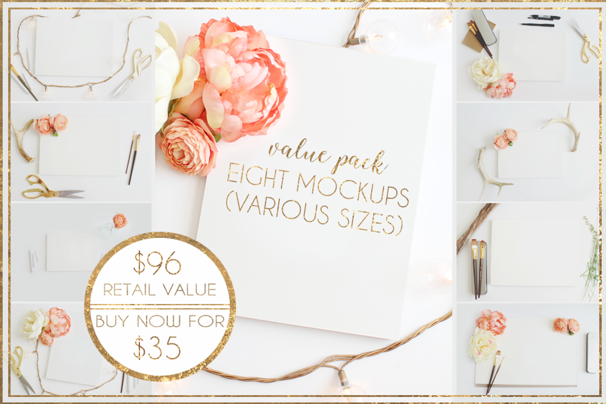 8 Rustic Mockups | Assorted Sizes, a Print Template by WeLivedHappilyEverAfter (Photo 1 of 6)