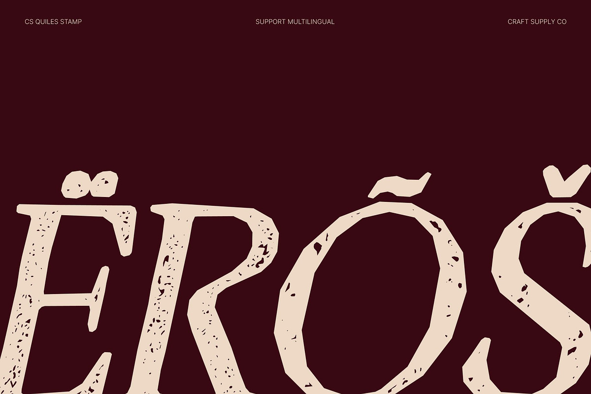 CS Quiles Stamp, a Serif Font by Craft Supply Co. (Photo 7 of 8)