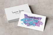 Watercolor Business Card  Template, a Business Card Template by Design Dock (Thumbnail 1 of 3)