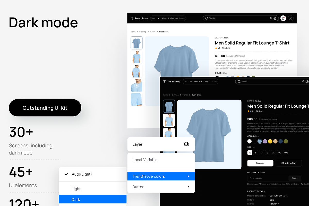 Trendtrove: Fashion eCommerce Websit, an UI Kit Template by Fluttertop (Photo 2 of 7)