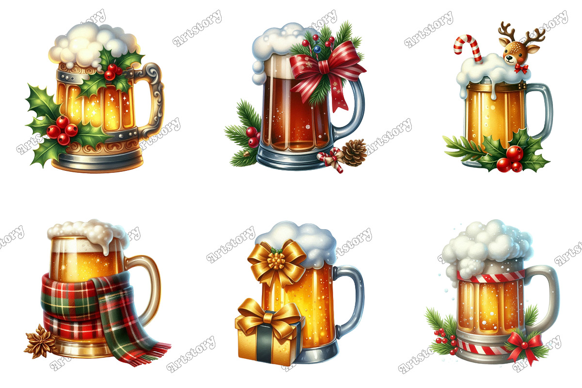 Christmas Beer Sublimation Bundle, an Illustration by designcity5 (Photo 2 of 5)