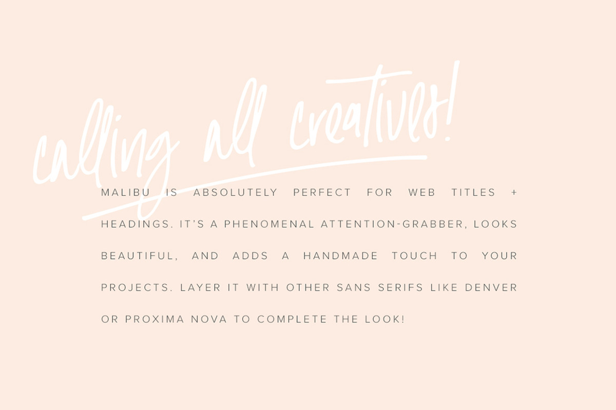 Malibu | A Handwritten Font preview 6