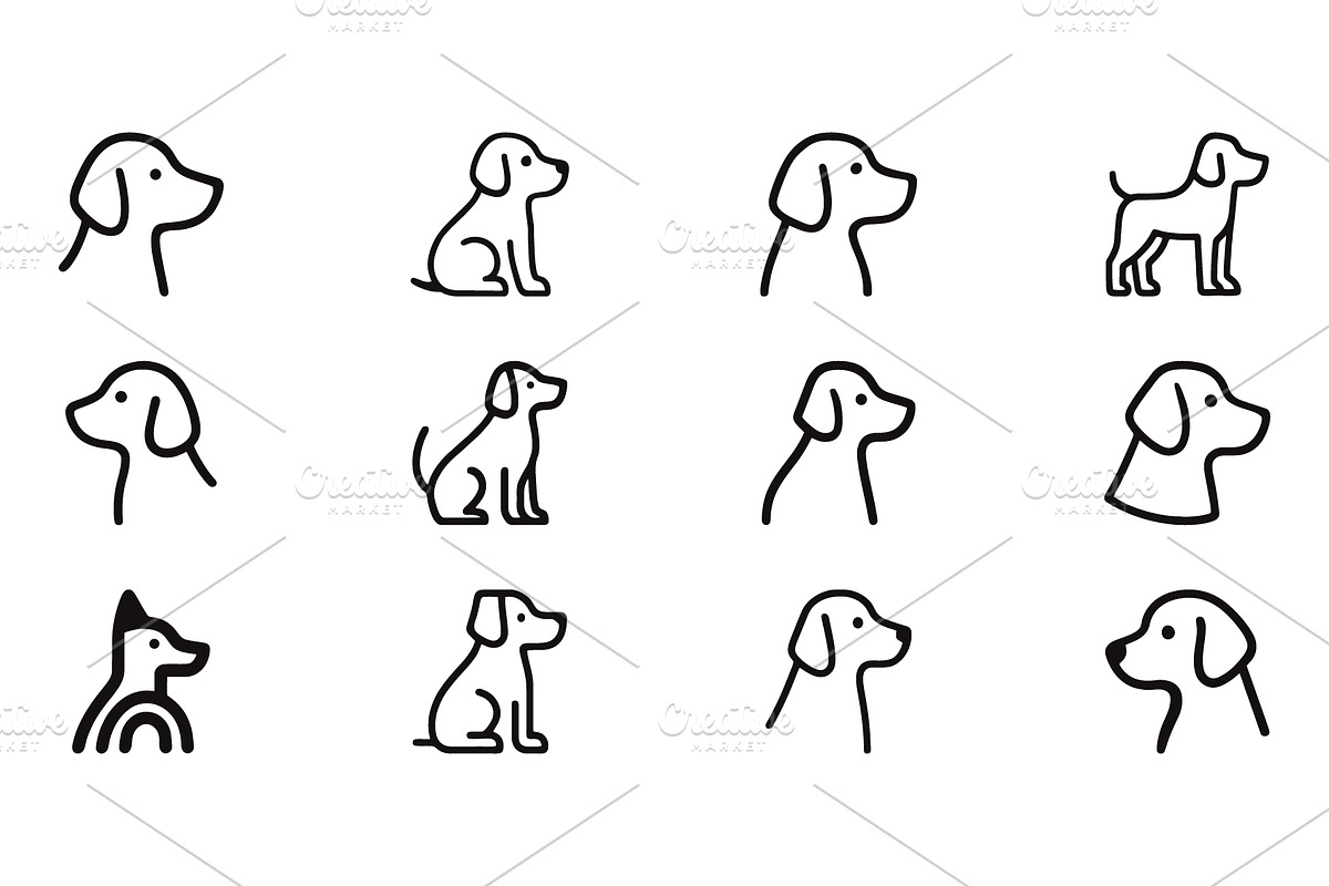Dog Silhouettes Collection, an Animal Illustration by Vectorium Studio (Photo 3 of 3)