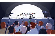 Press conference with journalists, a Person Illustration by Good Studio (Thumbnail 2 of 2)
