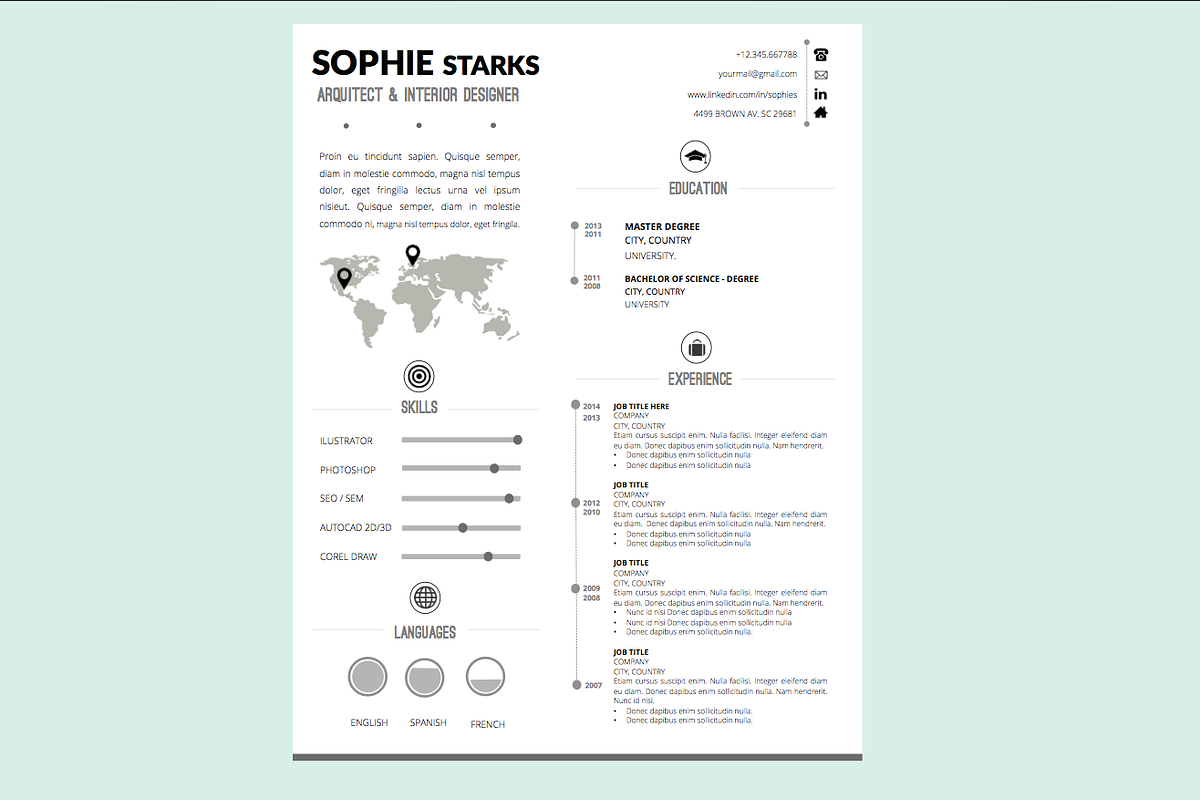 Resume + Cover Letter POWER POINT, a Resume Template by PAPPERMINT RESUME STUDIO (Photo 2 of 3)