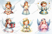 Christmas Angel Clipart, a Graphic by designcity5 (Thumbnail 2 of 5)