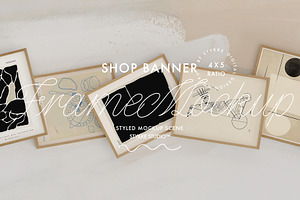 SHOP BANNER | 4:5 frame mockup, a Household Mockup by Stykke Studio