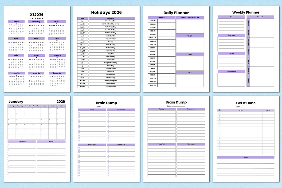 2026 Brain Dump BundleCanva Interior, a Stationery Template by Shumaya (Photo 4 of 5)