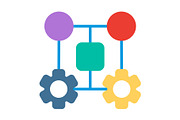 Machine Learning Flat Icon, a Duotone Icon by Pexelpy (Thumbnail 1 of 2)