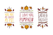 Hand-sketched Thanksgiving elements, a Decorative Illustration by AV Design (Thumbnail 3 of 4)