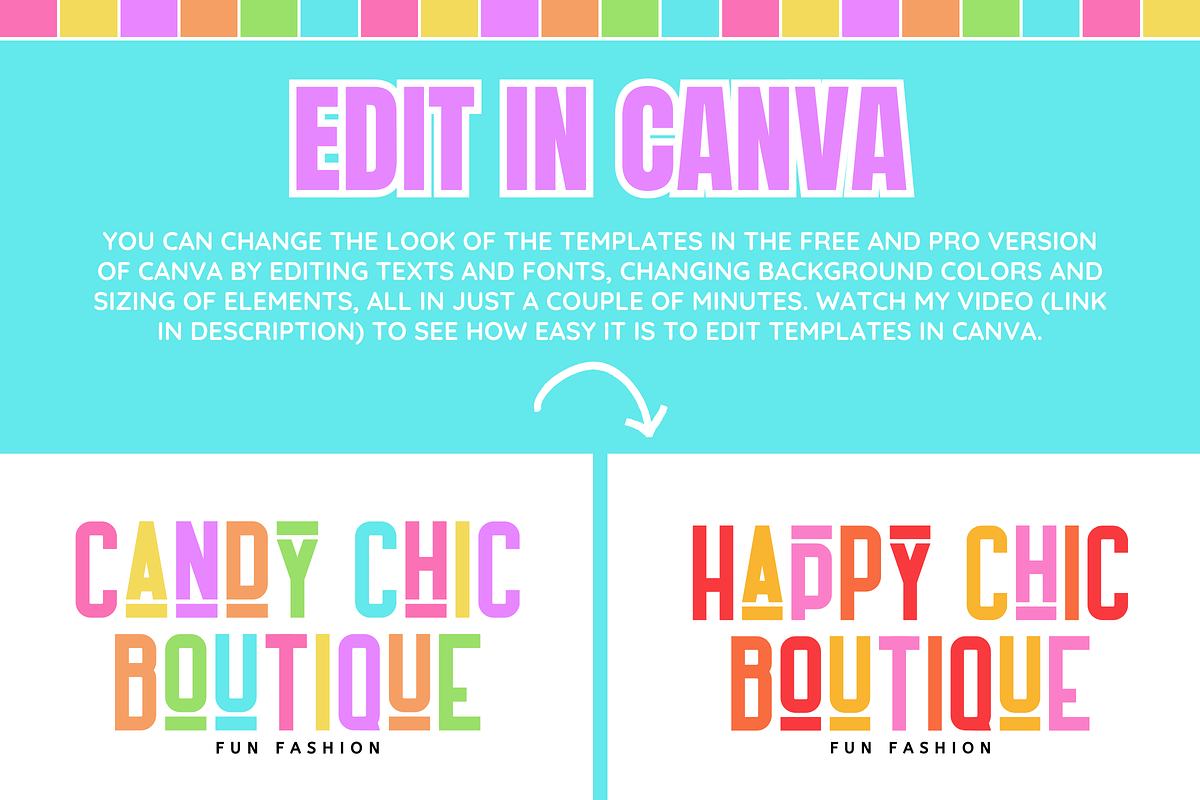 Cute & Colorful Logo Templates, a Branding & Logo Template by SunshineStudioBoutique (Photo 4 of 10)