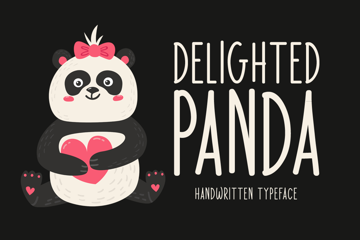 Delighted Panda Typeface, a Script Font by Seemly Fonts (Photo 1 of 5)