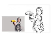 Pencil Drawing Effect for Photoshop, a Brushes & More by ShinyPixel (Thumbnail 2 of 7)