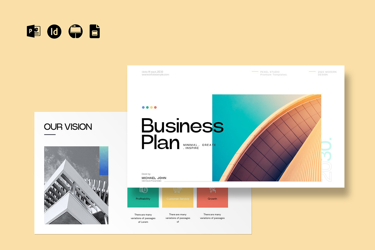 Business Plan PowerPoint Template, a Presentation Template by ...