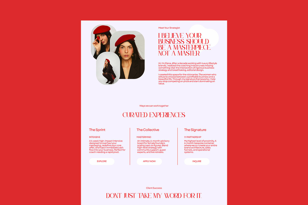 Elena Claire Canva Website Template, a Landing Page Template by PixaSquare (Photo 5 of 6)