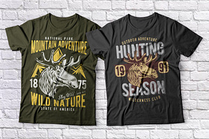 Hunting T-shirts Set