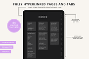Dark Mode Digital Planner iPad, a Templates & Theme by HoneyGlowStudioCo (Thumbnail 2 of 9)