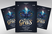 Mardi Gras 2019 PSD Flyer Template, a Flyer Template by Naim Selmani (Thumbnail 1 of 2)