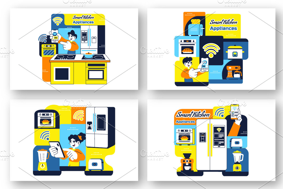 10 Smart Kitchen Appliances, a Technology Illustration by denayunebgt (Photo 2 of 4)