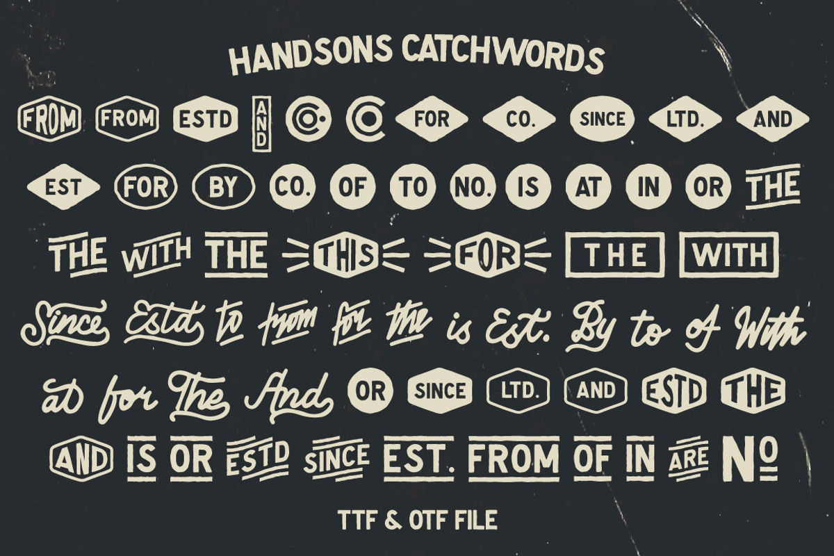 Handsons Typeface preview 8
