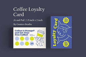 Coffee Loyalty Card, a Card Template by Gumico Studio.