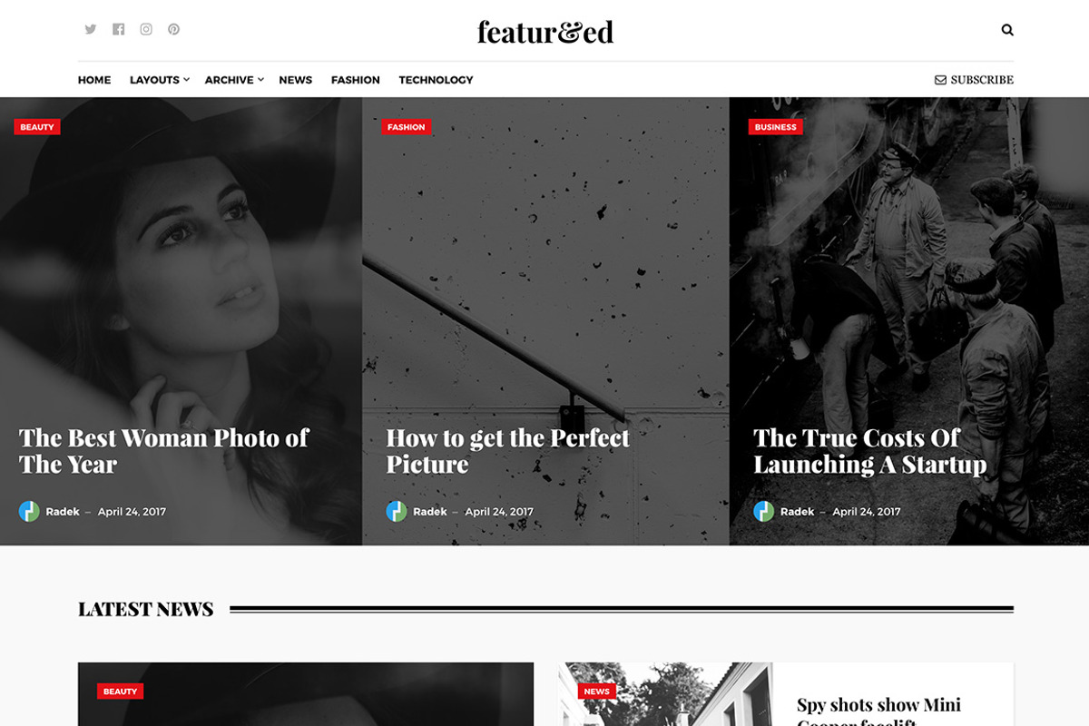 Featured WordPress Theme, a WordPress Template by Theme Junkie (Photo 1 of 4)
