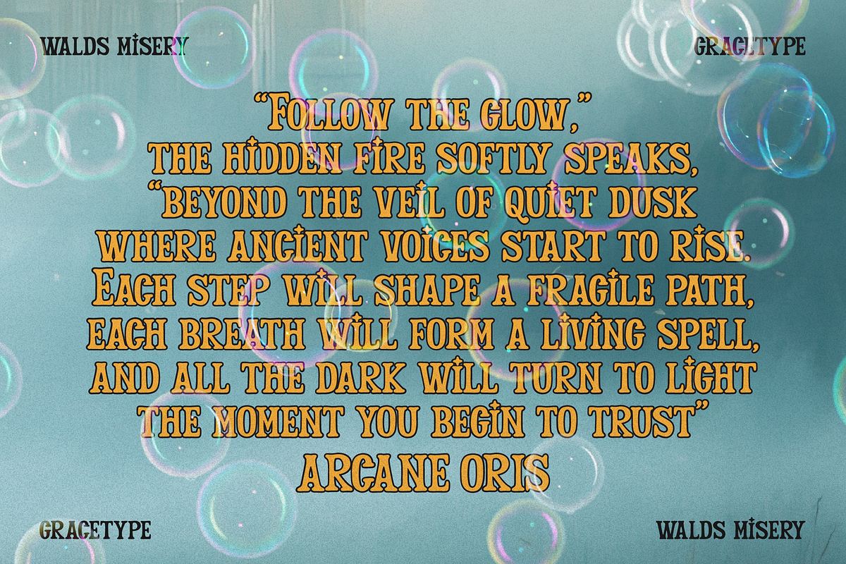Walds Misery | Fantasy Display Font, a Handwritten Font by gracetype_studio (Photo 3 of 12)