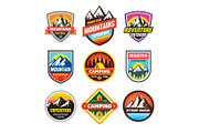 45 Badges & Logos Mountains Camping, a Branding & Logo Template by serkorkin (Thumbnail 2 of 6)