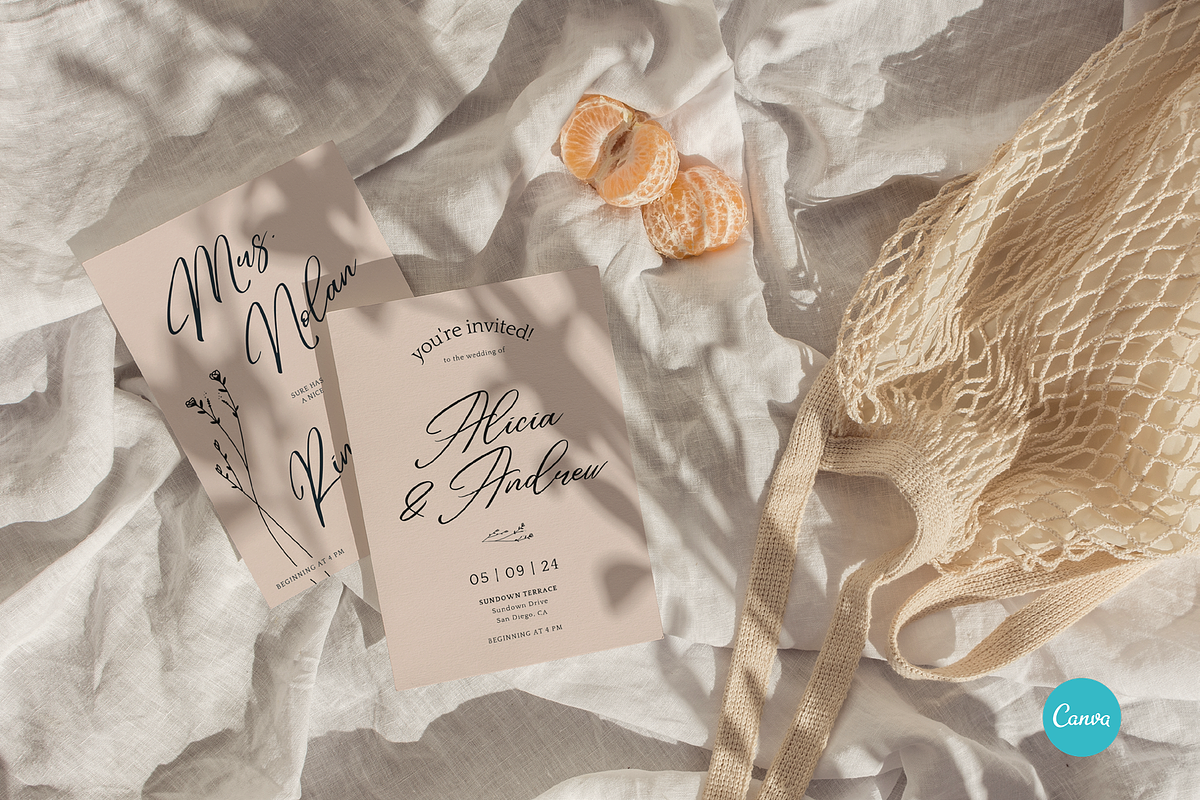 Modern & Elegant Wedding Invitation, an Invitation Template by StudioVonBraitenberg (Photo 7 of 10)