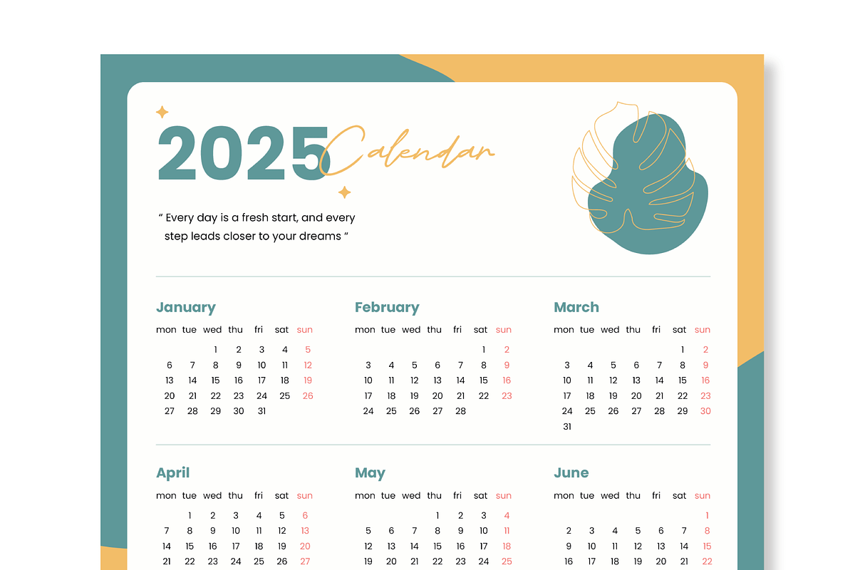 Calendar 2025, a Print Template by nyilstudio (Photo 2 of 3)