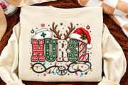 Christmas Nurse Sublimation PNG, a Seasonal Illustration by Canvas Craft (Thumbnail 4 of 6)