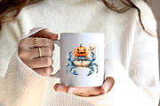 Halloween on Beach Clipart Bundle, an Illustration by CreationArt (Thumbnail 9 of 9)