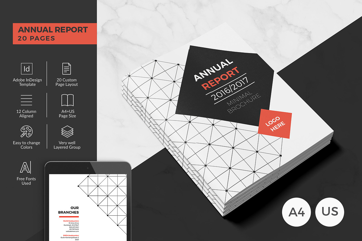 Modern Annual Report 20 Pages, a Brochure Template by BrochuresFactory (Photo 1 of 5)
