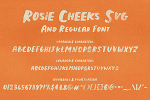 Rosie Cheeks Font - SVG & Regular