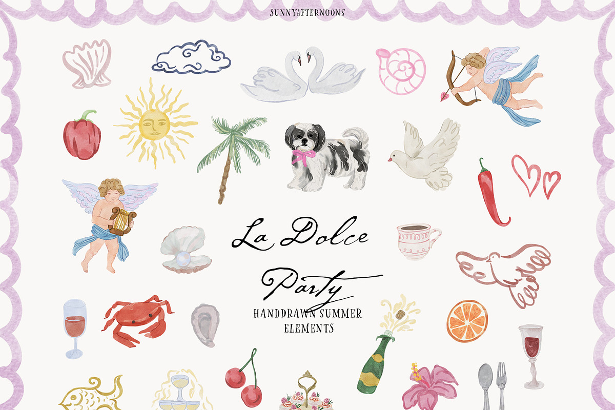 La Dolce Party - Playful Doodles, an Illustration by SunnyAfternoons (Photo 5 of 12)