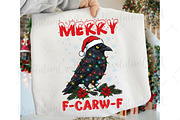 Merry Christmas Vintage F-Crow PNG, an Illustration by OK Design (Thumbnail 3 of 4)