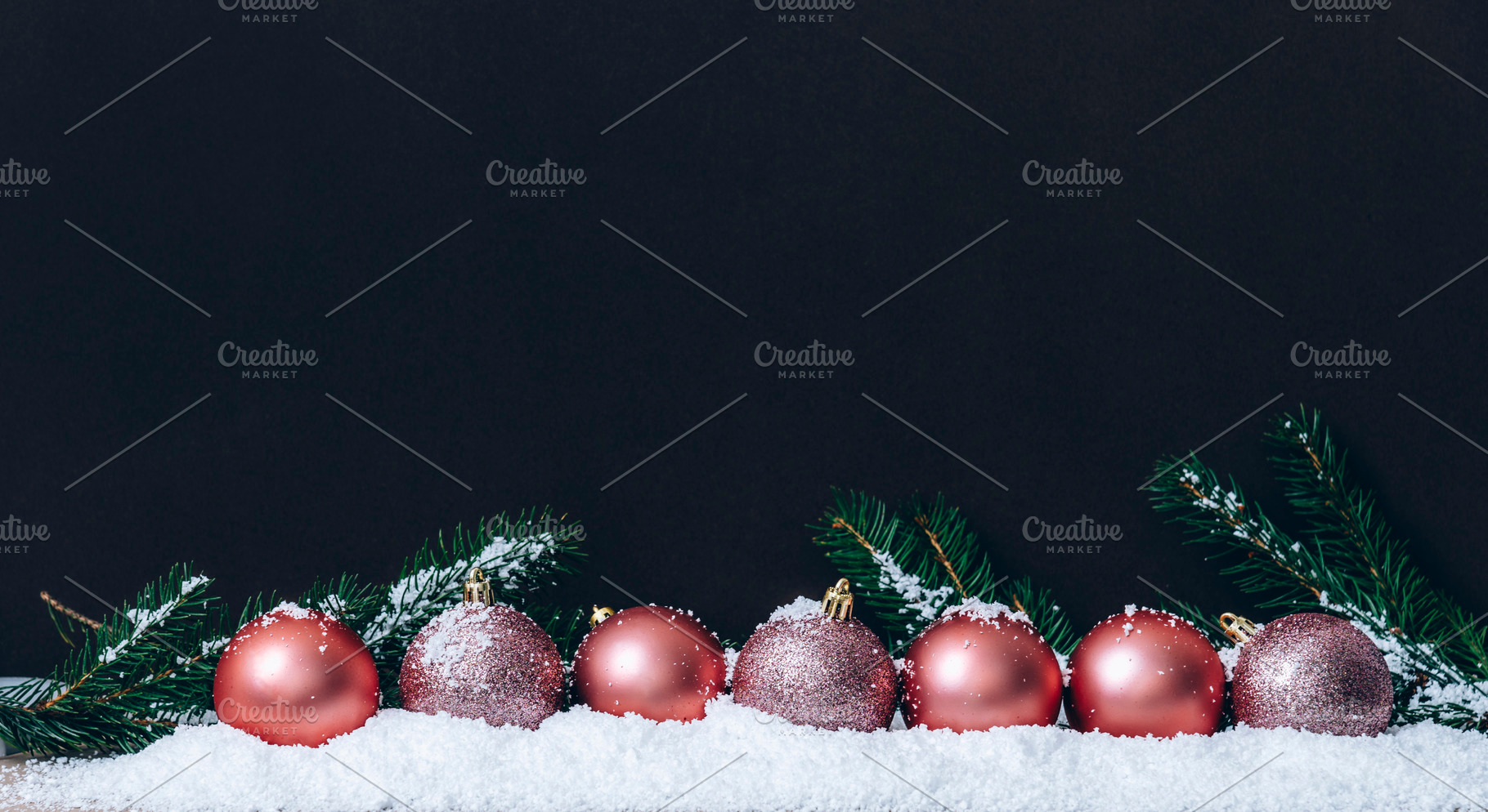 Pink christmas balls with snowflakes, a Holiday Photo by hitdelight