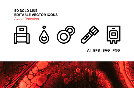50 Blood Donation Icons