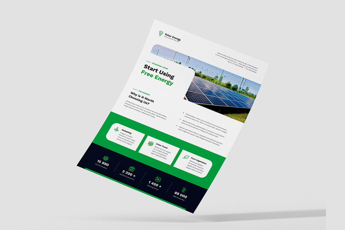 Solar Energy Renewable Flyer Canva, a Flyer Template by artbart (Photo 4 of 9)