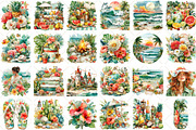Whimsical Boho Beach Clipart, an Illustration by Black Bird Studio (Thumbnail 2 of 5)