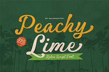 Peachy Lime – Retro Script Font