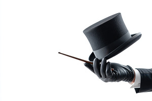 Magician's top hat and wand, an Arts & Entertainment Photo by AlyaAnd