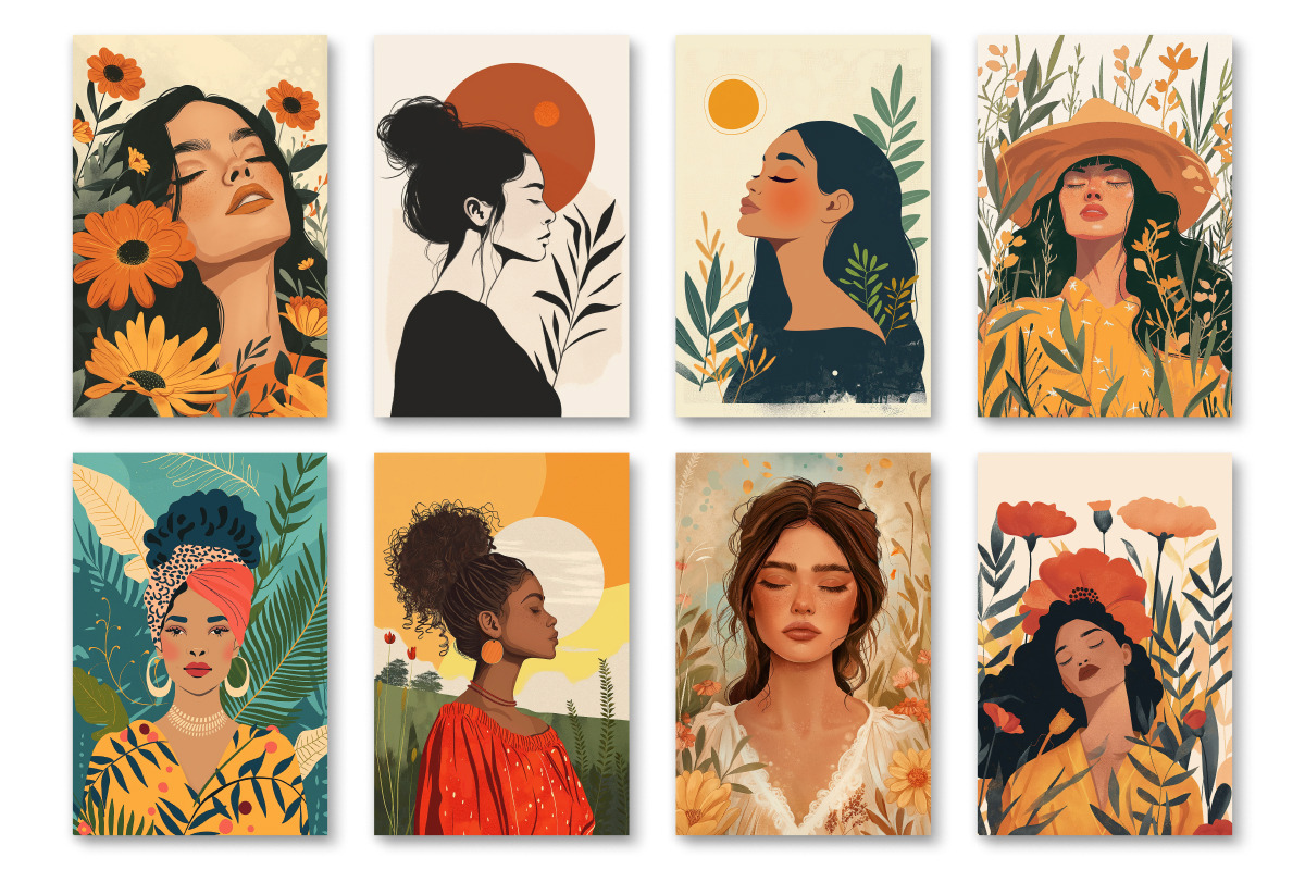 Enchanting Boho Femme Portraits, a Person Illustration by Whimsy Brush Studio (Photo 3 of 5)